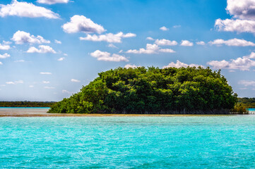 Beautiful landscape photo taken in Laguna Bacalar in Mexico