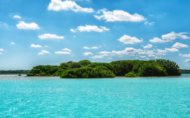 Beautiful landscape photo taken in Laguna Bacalar in Mexico
