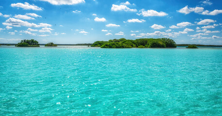 Beautiful landscape photo taken in Laguna Bacalar in Mexico