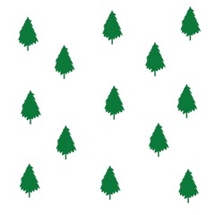 white background pattern Christmas New year green pine tree
