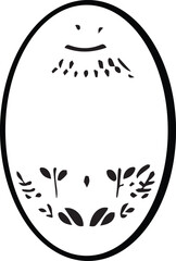 Obraz premium Easter egg silhouette vector EPS