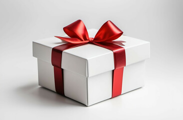 red gift box with ribbon