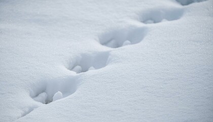 Small footprints left in the snow