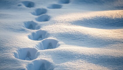 Small footprints left in the snow