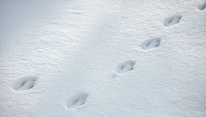 Small footprints left in the snow