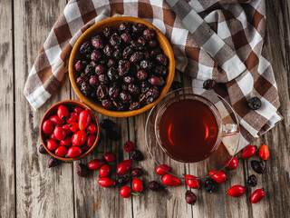Homemade Dried Rosehip Uzvar Organic Fruity Compote Citrus Cinnamon Anise Healthy Vegan Drink