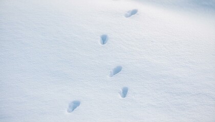 Small footprints left in the snow