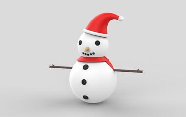 snowman isolated on white