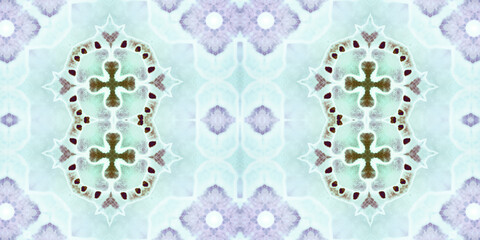 Seamless kaleidoscope pattern. The texture of the woven pattern. Endless pattern