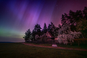 Amazing Aurora Borealis in Czech Republik
