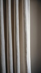 Obraz premium Soft Light Filtering Through Sheer Curtains in a Minimalist Room at Dawn