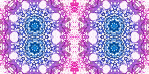 Seamless kaleidoscope pattern. The texture of the woven pattern. Endless pattern