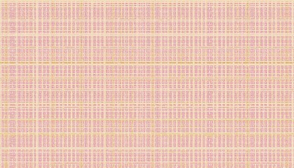 Abstract pattern with pink and yellow squares on a cream background.