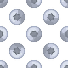 Seamless pattern featuring ripe blueberries, ideal for backgrounds, textiles, and food themed projects