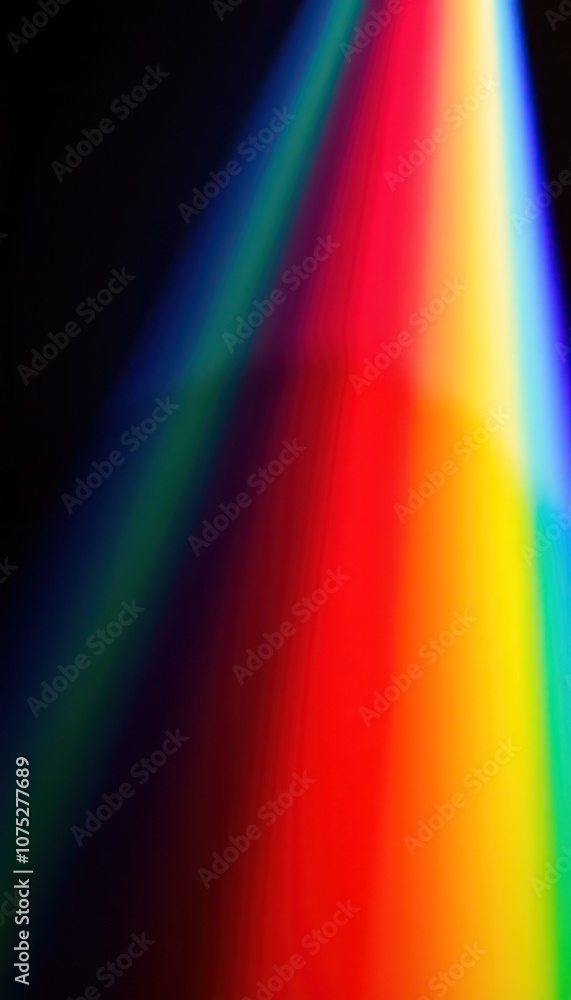 Poster colorful light spectrum creating an abstract rainbow effect in a dark environment