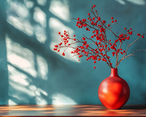 Cherry blossom in a vase