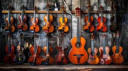 Symphony of Strings: A Collection of Beautifully Crafted Musical Instruments