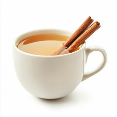 A cozy cup of tea with two cinnamon sticks, perfect for warming up during chilly days or enhancing relaxation moments.