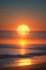 sunset over the ocean