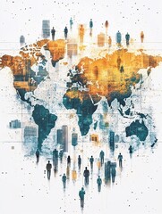a world map showing the interconnectedness of people and cultures	
