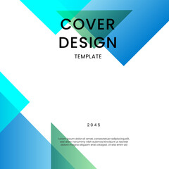 White Blue and Green Geometric Background With Gradients Ideal for Post, Background, Banner, Ad, Promo, Invitation, Etc