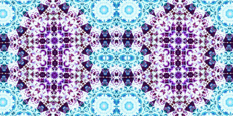 Seamless kaleidoscope pattern. The texture of the woven pattern. Endless pattern