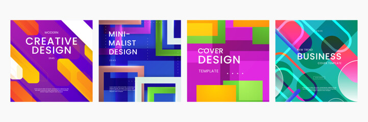 Colorful Geometric Background With Gradients Ideal for Post, Background, Banner, Ad, Promo, Invitation, Etc