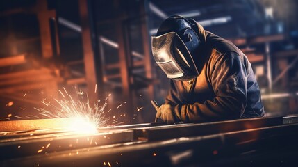 A photo of a construction site with a focus on welding