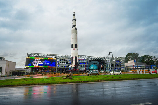 Space Adventure Facade and Saturn V Rocket - a NASA Experience - Canela, Rio Grande do Sul, Brazil