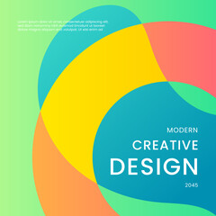 Obraz premium Yellow Orange and Green Gradient Background Modern Design Ideal for Post, Background, Banner, Ad, Promo, Invitation, Etc