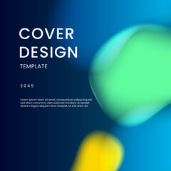 Blue Green and Yellow Geometric Background With Gradients Ideal for Post, Background, Banner, Ad, Promo, Invitation, Etc