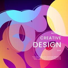 Orange Yellow and Purple Violet Abstract Modern Background Ideal for Post, Background, Banner, Ad, Promo, Invitation, Etc