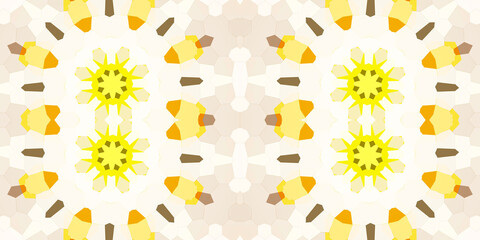 Seamless kaleidoscope pattern. The texture of the woven pattern. Endless pattern