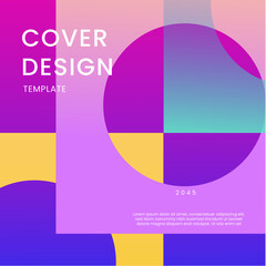 Obraz premium Purple Violet Yellow and Green Gradient Background Modern Design Ideal for Post, Background, Banner, Ad, Promo, Invitation, Etc