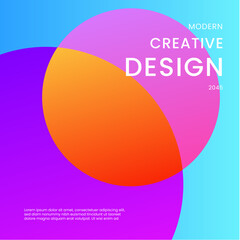 Blue Orange and Purple Violet Geometric Background With Gradients Ideal for Post, Background, Banner, Ad, Promo, Invitation, Etc