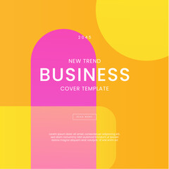 Obraz premium Yellow Orange and Purple Violet Stylish Elegant Geometric Background Ideal for Post, Background, Banner, Ad, Promo, Invitation, Etc