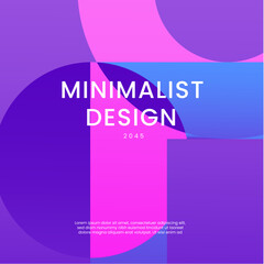 Pink Blue and Purple Violet Gradient Geometric Shapes Background. Ideal for Post, Background, Banner, Ad, Promo, Invitation, Etc