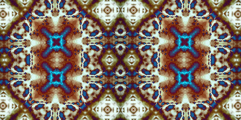 Seamless kaleidoscope pattern. The texture of the woven pattern. Endless pattern
