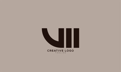 VII UII Abstract initial monogram letter alphabet logo design