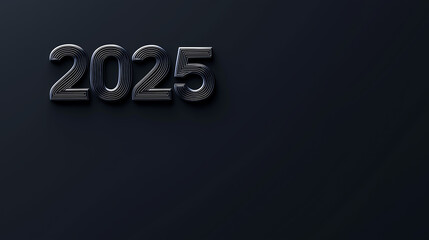2025 on a black background. With copyspace