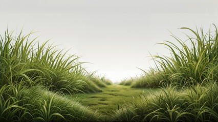 Obraz premium green grass in the morning