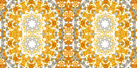 Seamless kaleidoscope pattern. The texture of the woven pattern. Endless pattern