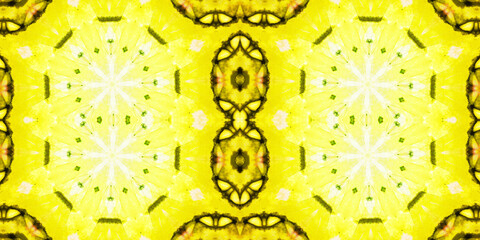 Seamless kaleidoscope pattern. The texture of the woven pattern. Endless pattern