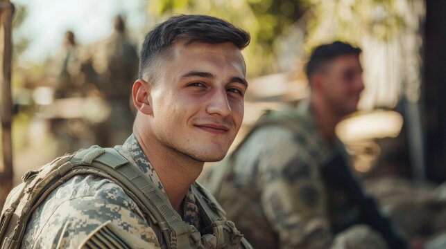 A soldier is celebrated for gallant deeds, honored by the community for acts of valor