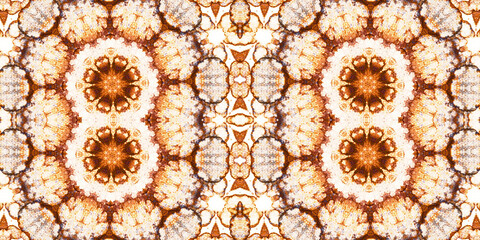 Seamless kaleidoscope pattern. The texture of the woven pattern. Endless pattern