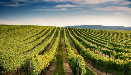 Fototapeta premium a beautiful view of a vineyard in summer