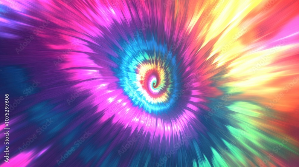 Aufkleber a vibrant tie-dye swirl of colors creates a mesmerizing and dynamic abstract pattern in shades of pi