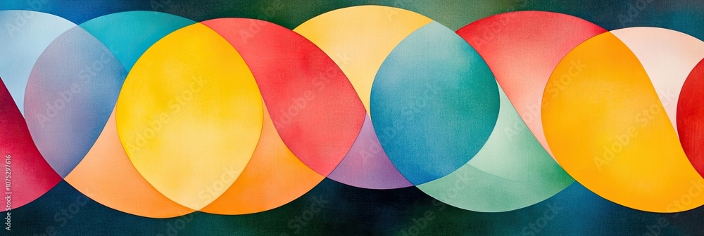 Poster Vibrant Euler's Identity Displayed Over Intersecting Circles Against a Dark Background