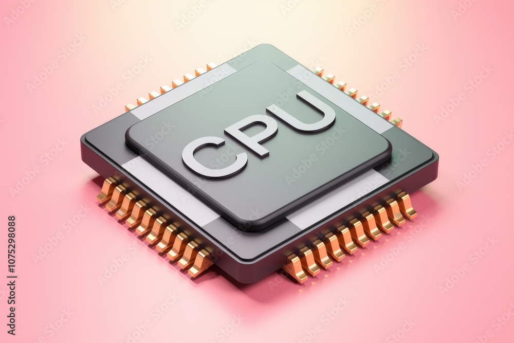 Aufkleber a close up shot of a cpu chip with golden pins.