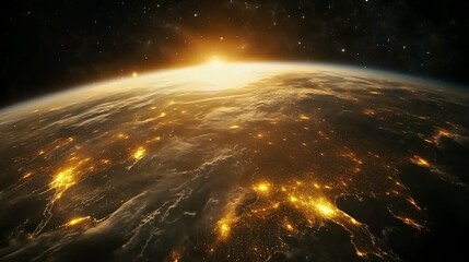 Obraz premium 宇宙と地球